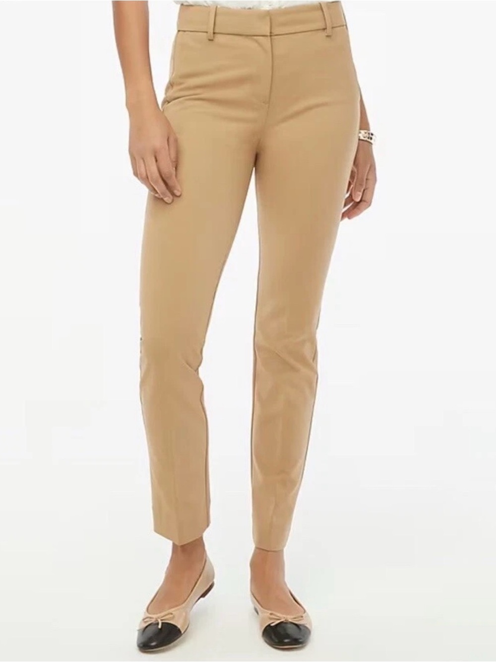 J. Crew Camel Straight-Leg Women's Pants